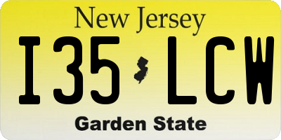 NJ license plate I35LCW