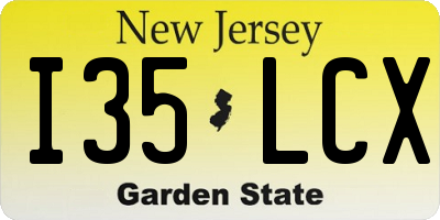 NJ license plate I35LCX
