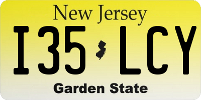 NJ license plate I35LCY