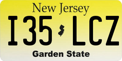 NJ license plate I35LCZ
