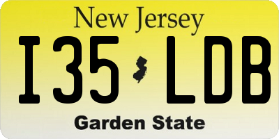 NJ license plate I35LDB