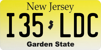 NJ license plate I35LDC