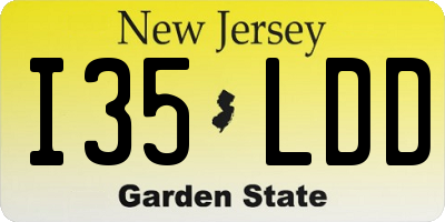 NJ license plate I35LDD