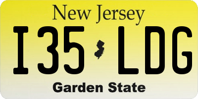 NJ license plate I35LDG
