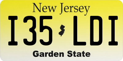 NJ license plate I35LDI