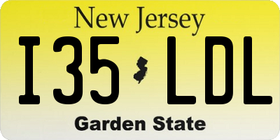 NJ license plate I35LDL