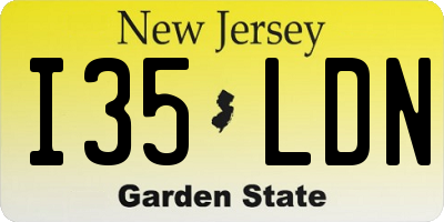 NJ license plate I35LDN