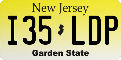 NJ license plate I35LDP