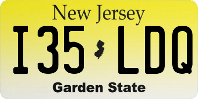 NJ license plate I35LDQ