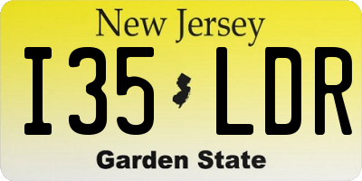 NJ license plate I35LDR