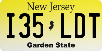 NJ license plate I35LDT