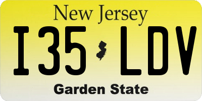 NJ license plate I35LDV