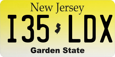NJ license plate I35LDX