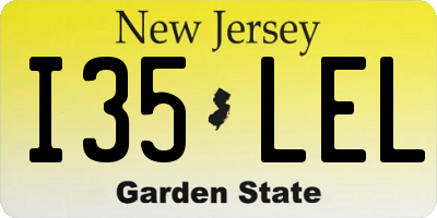 NJ license plate I35LEL