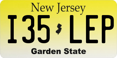 NJ license plate I35LEP