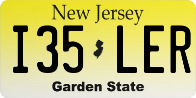 NJ license plate I35LER