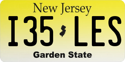 NJ license plate I35LES