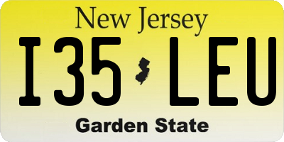 NJ license plate I35LEU