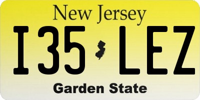 NJ license plate I35LEZ