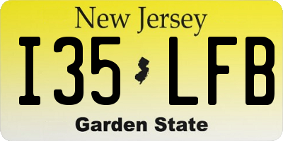 NJ license plate I35LFB