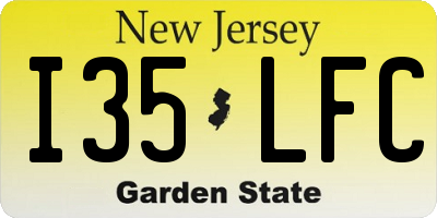 NJ license plate I35LFC