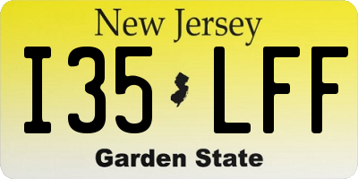NJ license plate I35LFF