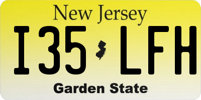 NJ license plate I35LFH