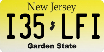 NJ license plate I35LFI