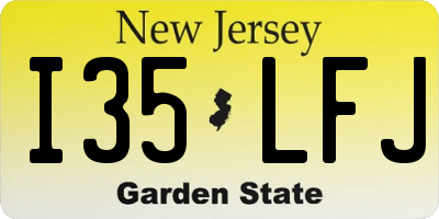 NJ license plate I35LFJ