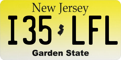NJ license plate I35LFL