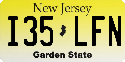 NJ license plate I35LFN