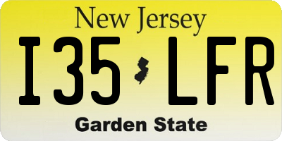 NJ license plate I35LFR