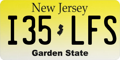 NJ license plate I35LFS