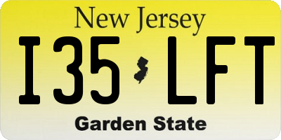 NJ license plate I35LFT