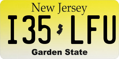 NJ license plate I35LFU
