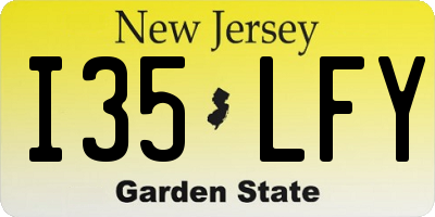 NJ license plate I35LFY