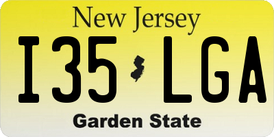NJ license plate I35LGA