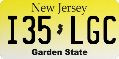 NJ license plate I35LGC