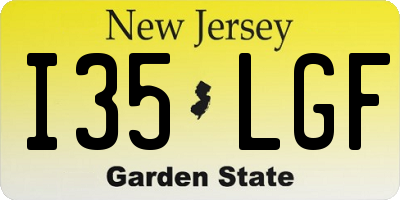 NJ license plate I35LGF
