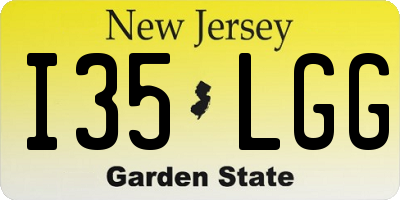 NJ license plate I35LGG