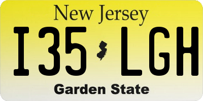 NJ license plate I35LGH