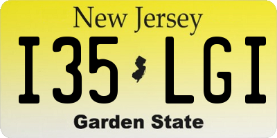 NJ license plate I35LGI