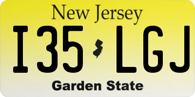 NJ license plate I35LGJ