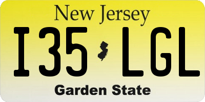 NJ license plate I35LGL