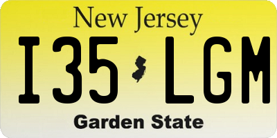 NJ license plate I35LGM