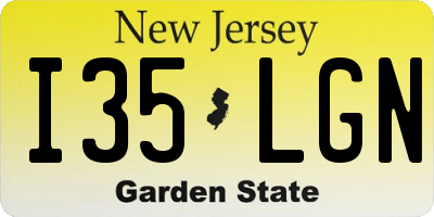 NJ license plate I35LGN