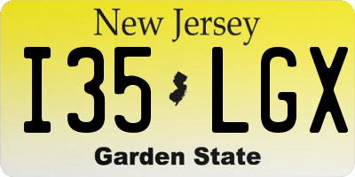 NJ license plate I35LGX