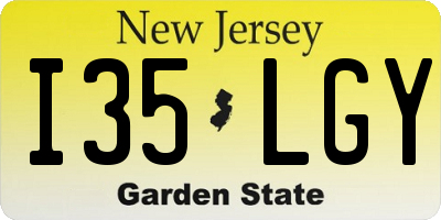 NJ license plate I35LGY