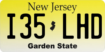 NJ license plate I35LHD