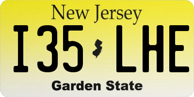 NJ license plate I35LHE